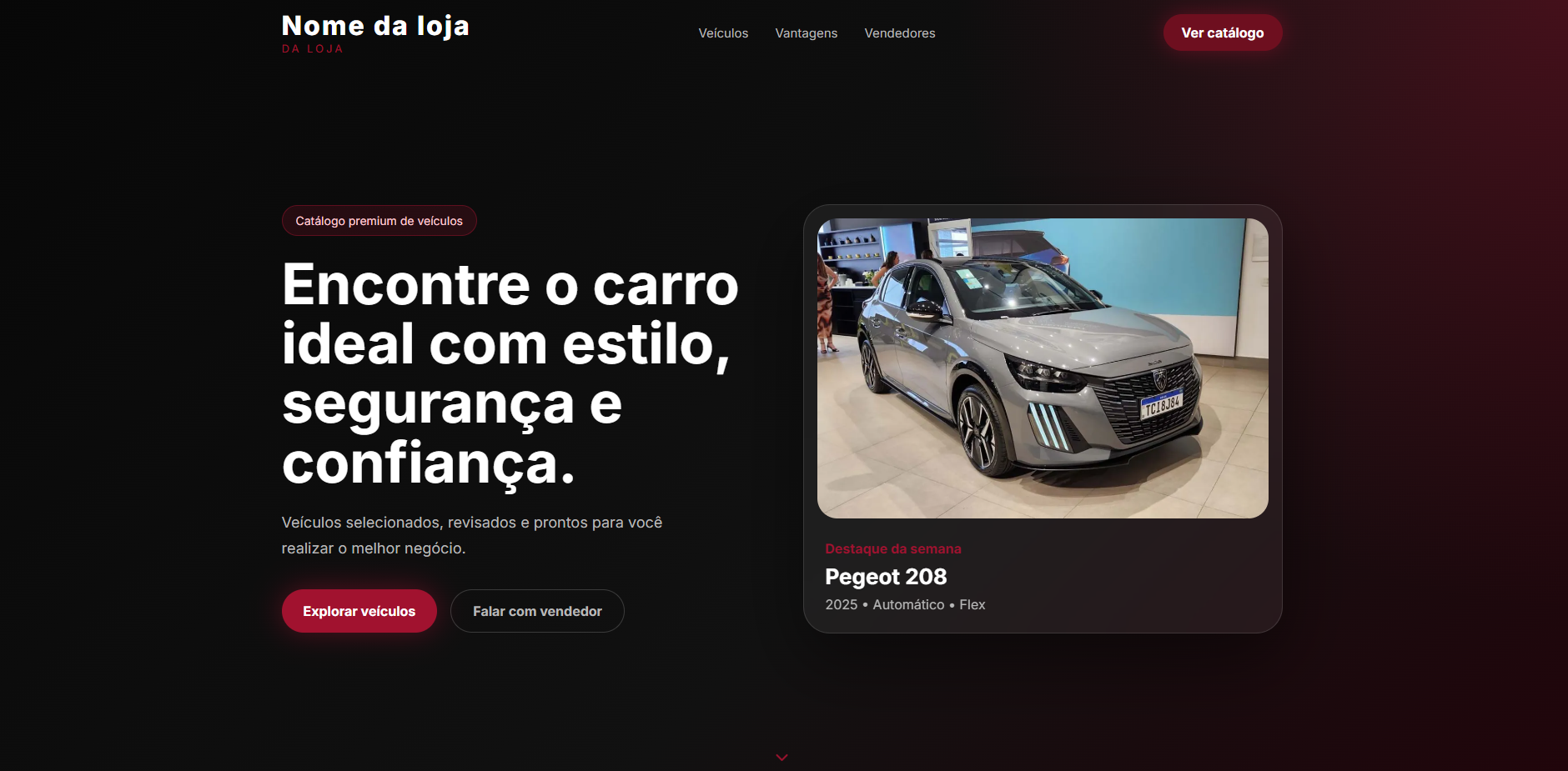 Projeto Vitrine Automotiva